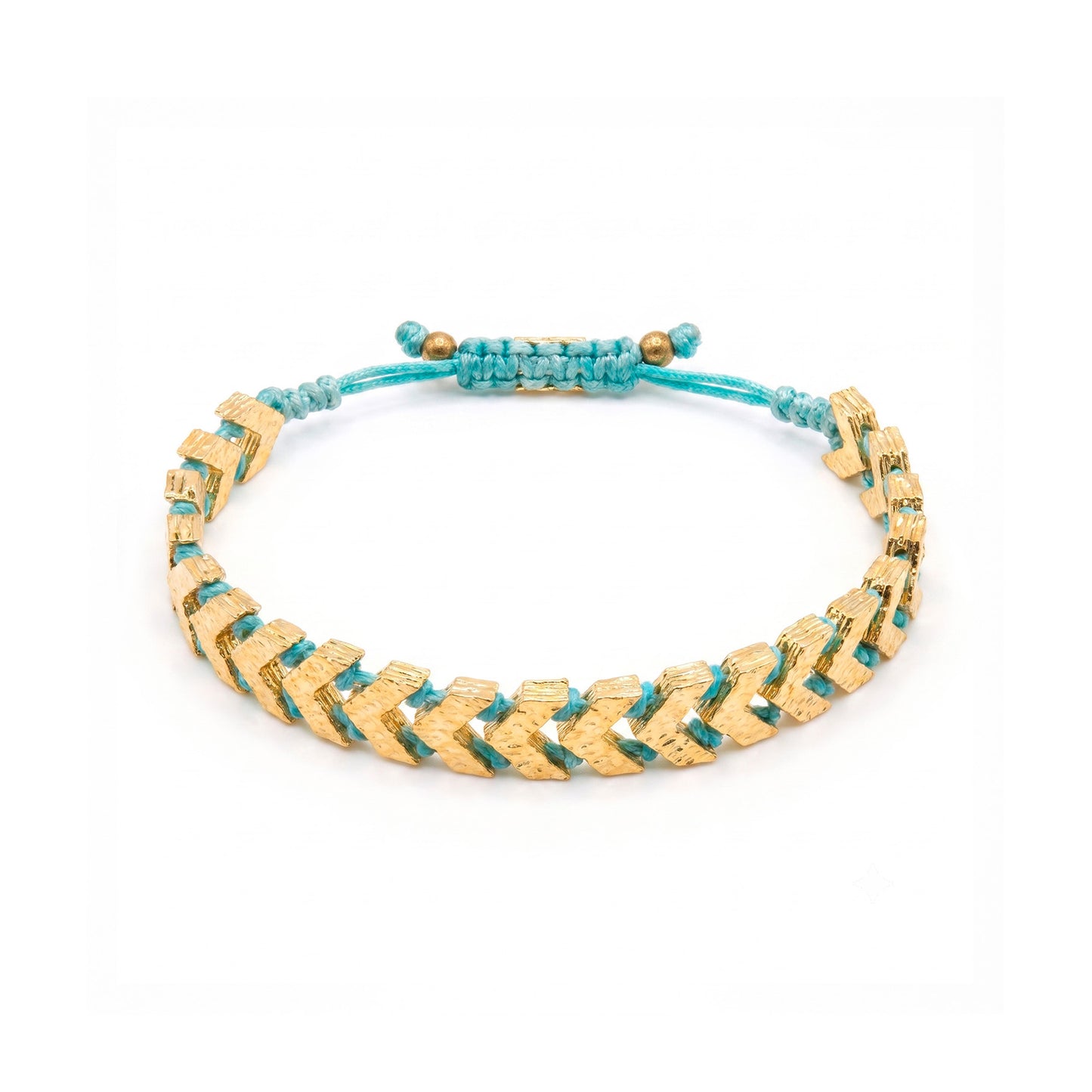 Pulsera ajustable Boho verdeagua
