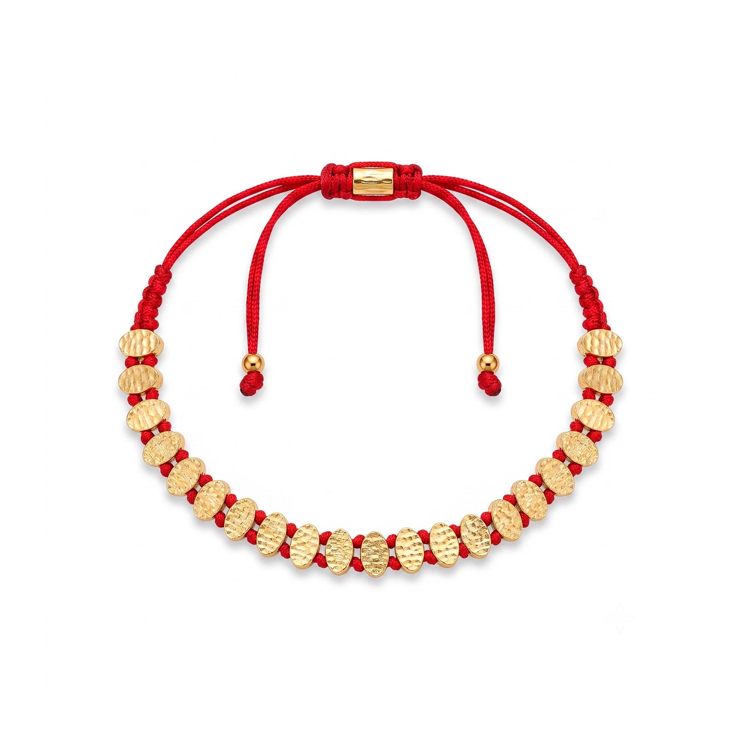 Pulsera ajustable Boho roja