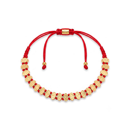 Pulsera ajustable Boho roja