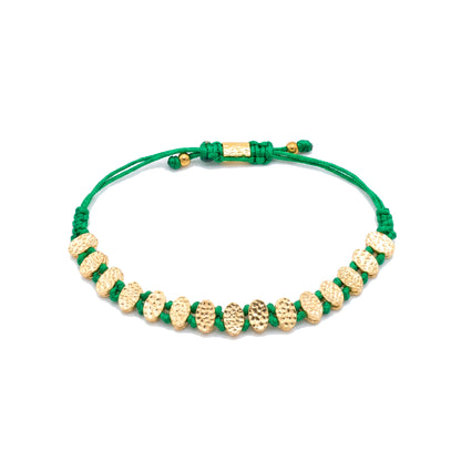 Pulsera ajustable Boho verde o