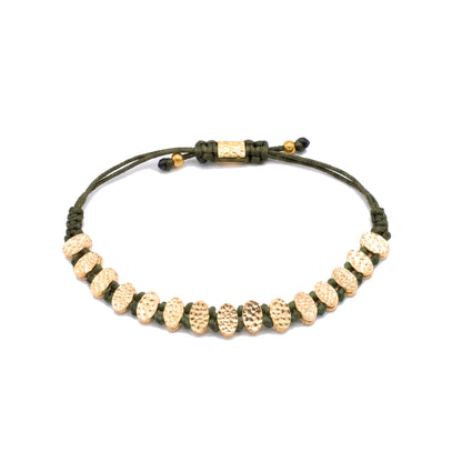 Pulsera ajustable Boho verde cargo