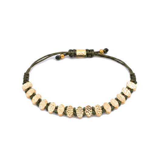Pulsera ajustable Boho verde cargo