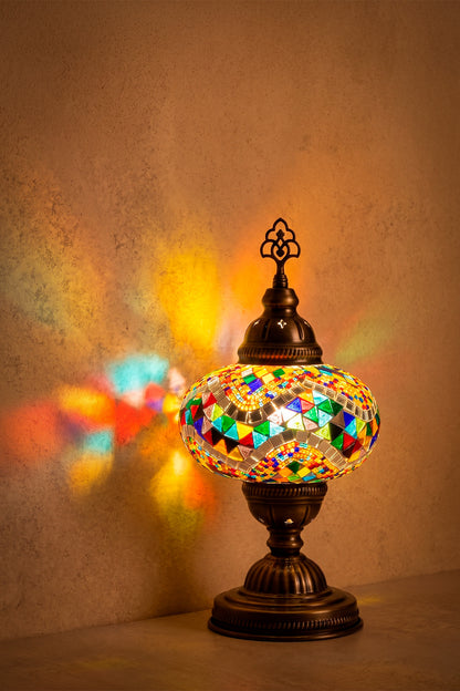 Lámpara turca de mesa M Mármara Multicolor + ampolleta