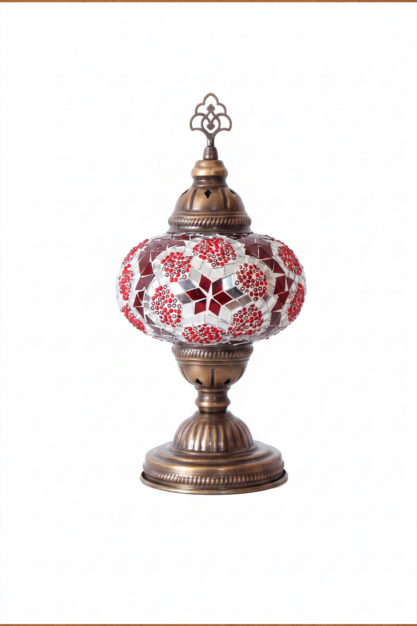 Lámpara turca de mesa M Prisma Roja + ampolleta