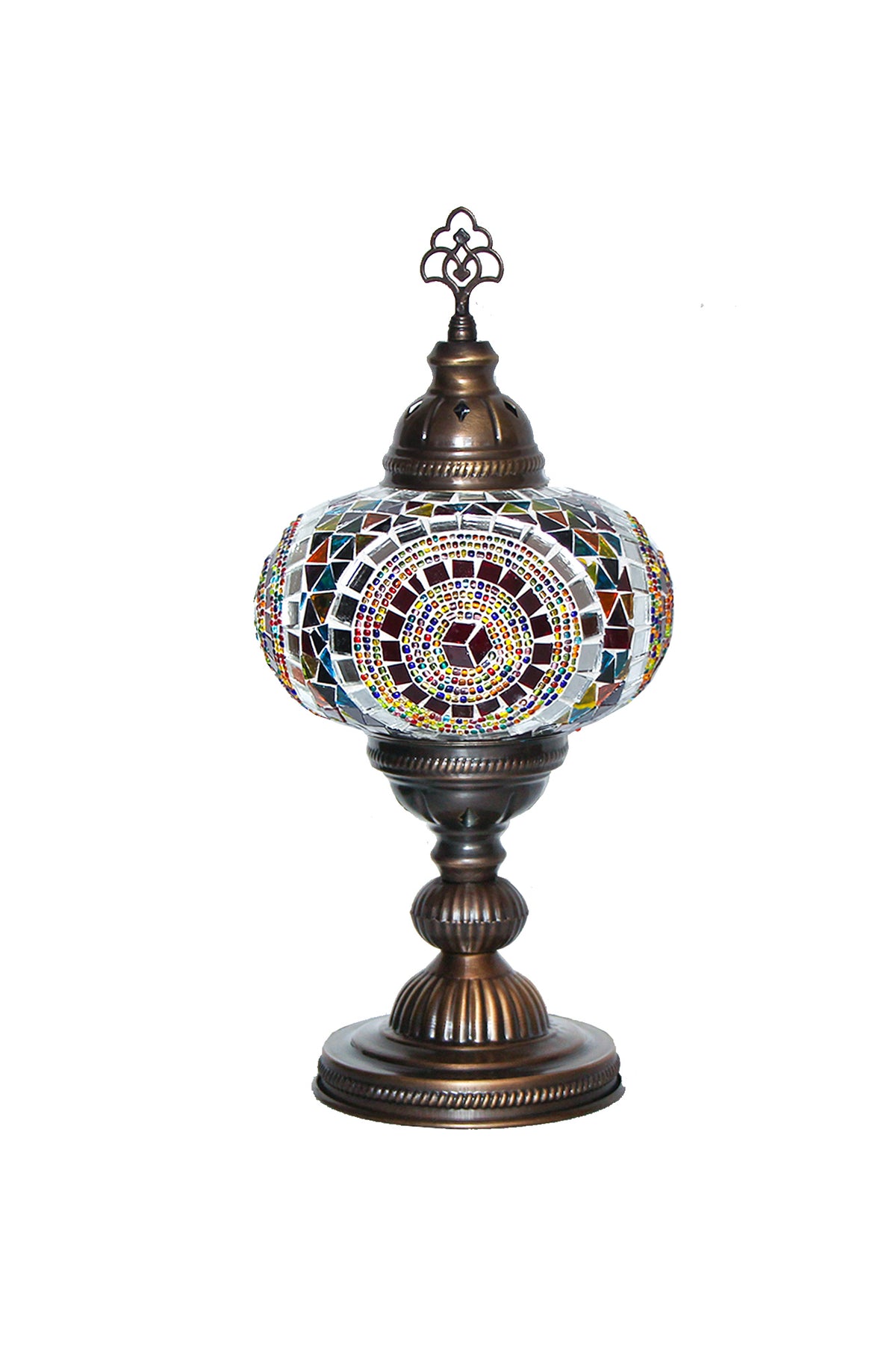 Lámpara turca de mesa L Cubo multicolor + ampolleta