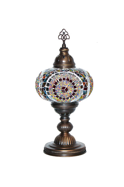 Lámpara turca de mesa L Cubo multicolor + ampolleta