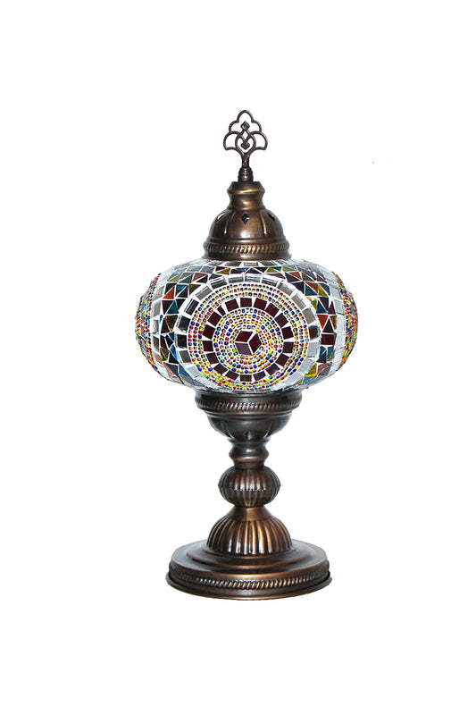 Lámpara turca de mesa L Cubo multicolor + ampolleta