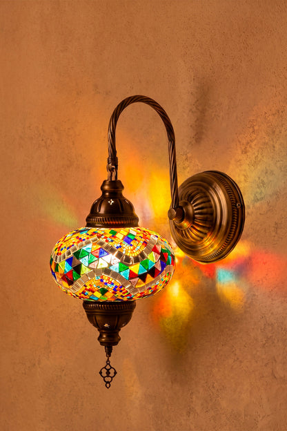 Lámpara turca de pared M Mármara multicolor + ampolleta