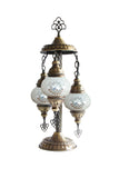 Lámpara turca de mesa de 3 esferas XS Blanca
