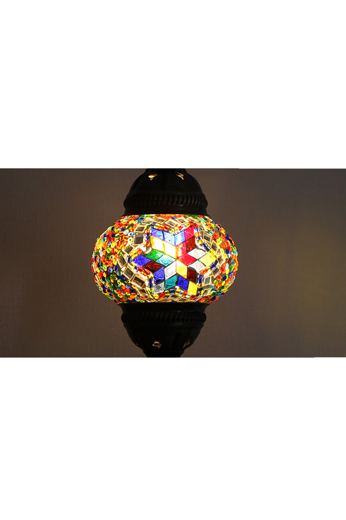 Lámpara turca de mesa de 3 esferas XS Multicolor