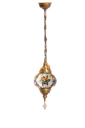 Lámpara turca colgante S Cicek multicolor