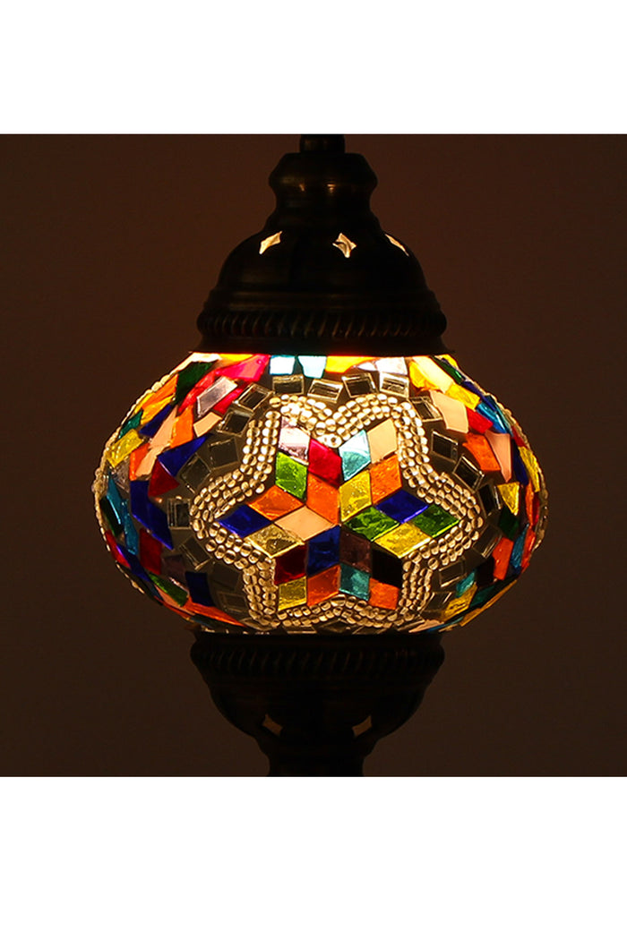 Lámpara turca colgante S Cicek multicolor