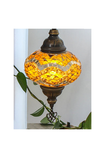 Lámpara turca colgante M Rombos ámbar + ampolleta