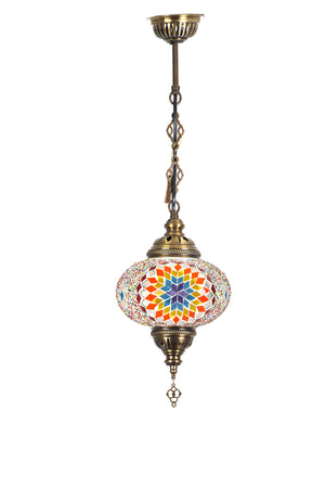 Lámpara turca colgante L Hajima multicolor