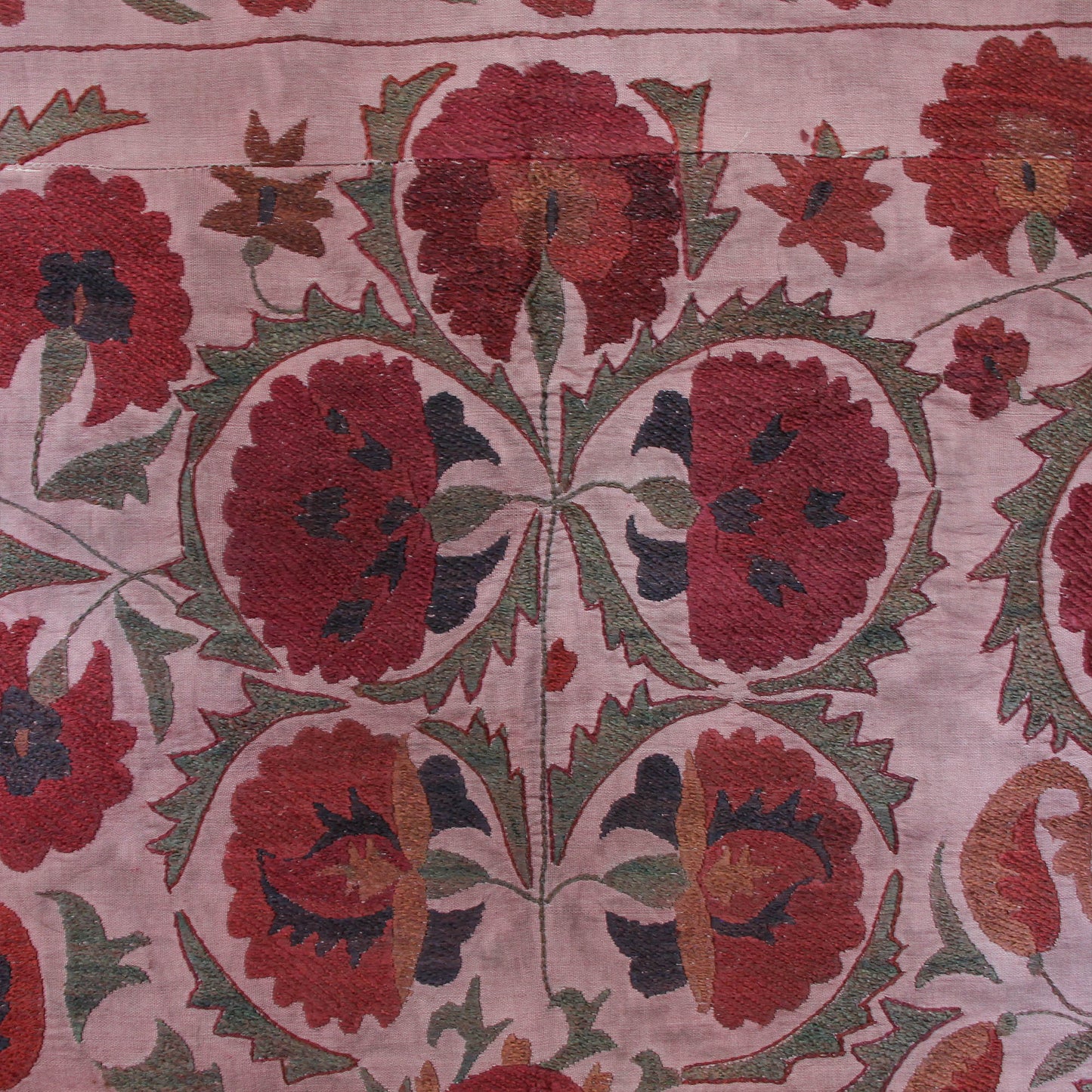 Suzani Vintage L Bordado de Uzbekistán 255 x 192 cm