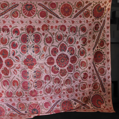 Suzani Vintage L Bordado de Uzbekistán 255 x 192 cm