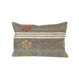 Cojín de Kilim Vintage de cáñamo 1