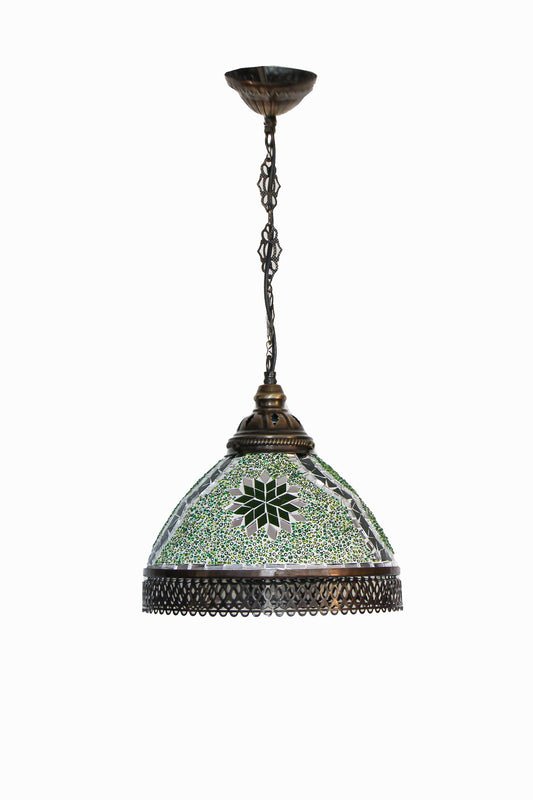Lámpara turca colgante Tiffany Verde + ampolleta