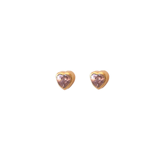 Aros Corazones Rosa xs