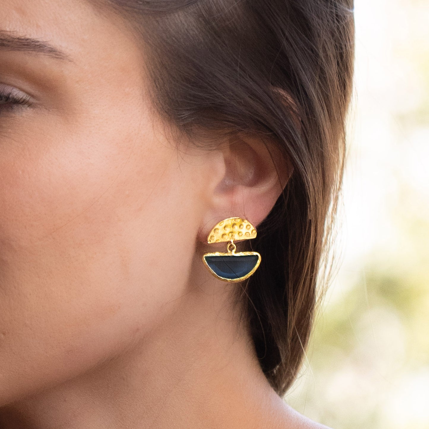 Aros Kara Ay - Baño de oro 22k