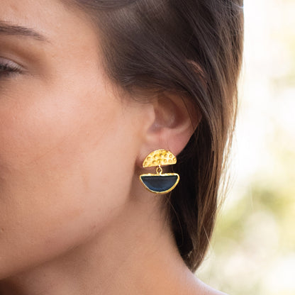 Aros Kara Ay - Baño de oro 22k