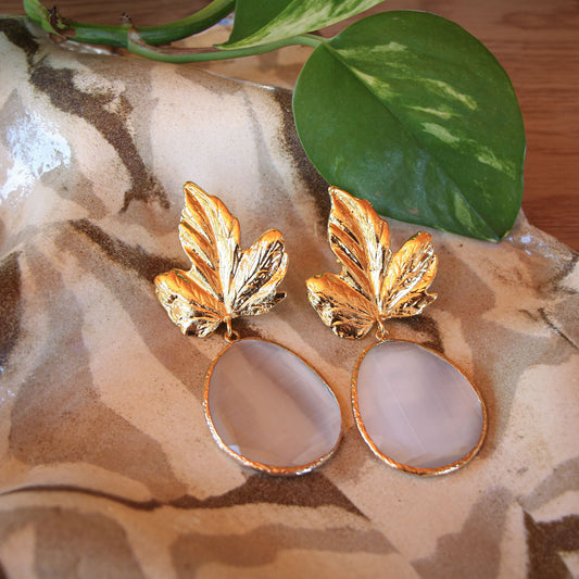 Aros Arce Blancos XL - Baño de oro 22k