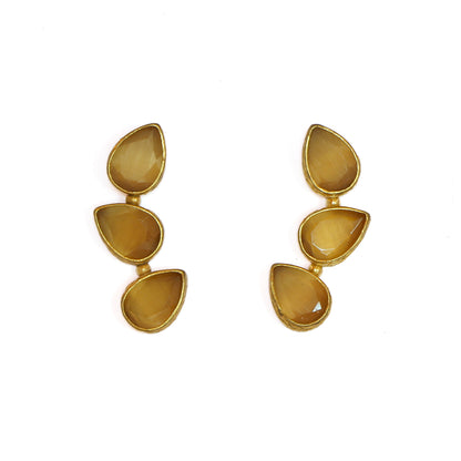 Aros Beirut Camel - Baño de oro 22k