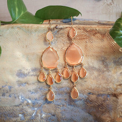 Aros Selin Nude XL - Baño de oro 22k