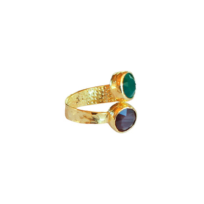 Anillo ajustable Ekin - Baño de oro 22 k