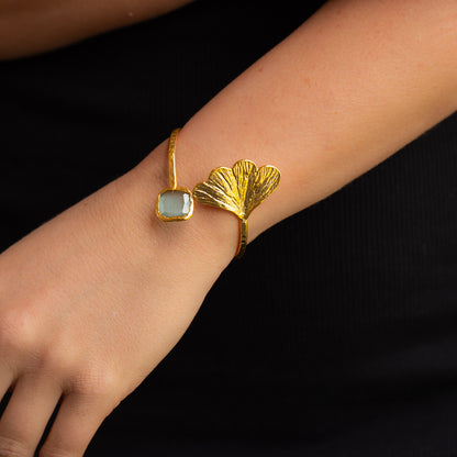 Esclava Ginkgo Agua - Baño de oro 22k