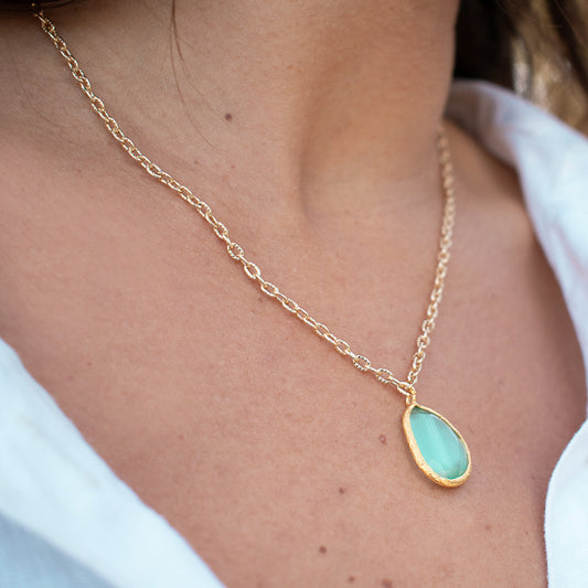 Collar cadena Aura Verdeagua