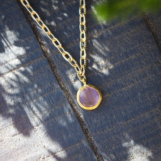 Collar cadena Bruma Rosa