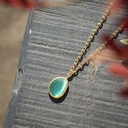 Collar cadena Aura Verdeagua