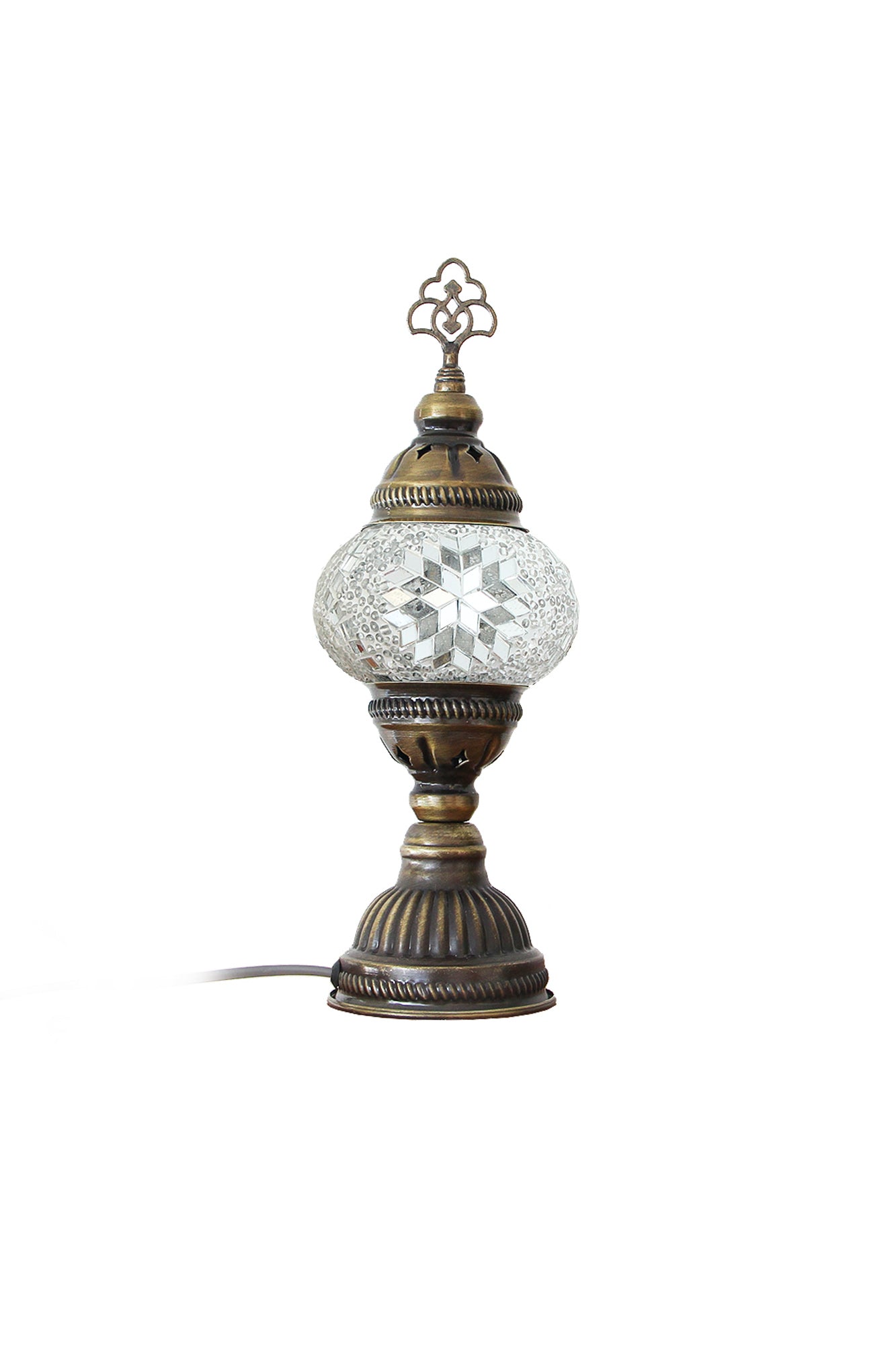 Lámpara turca de mesa XS Estrella Blanca + ampolleta
