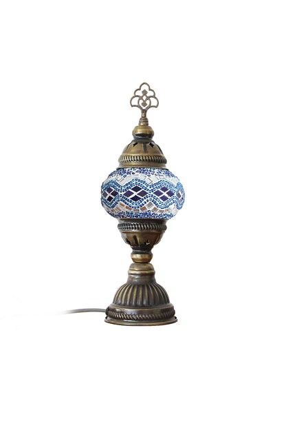 Lámpara turca de mesa XS Beads Azul