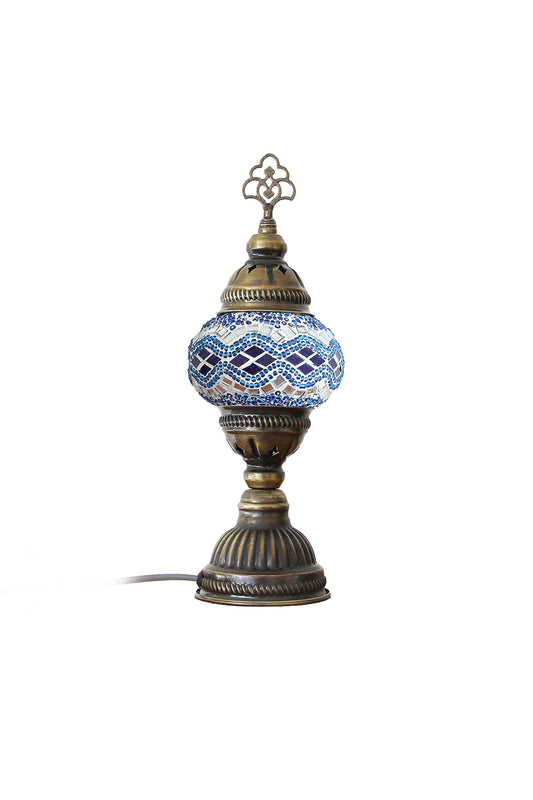 Lámpara turca de mesa XS Beads Azul