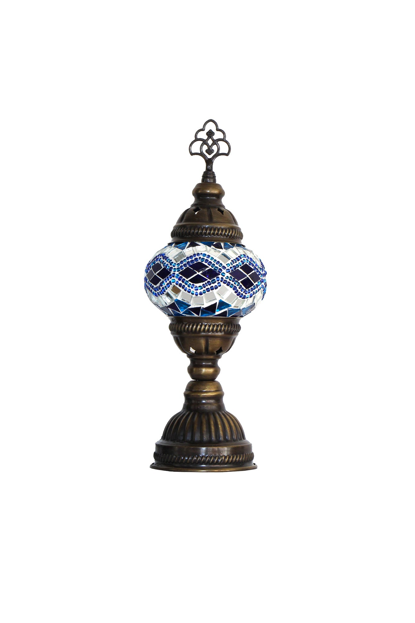 Lámpara turca de mesa XS Beads Azul + ampolleta