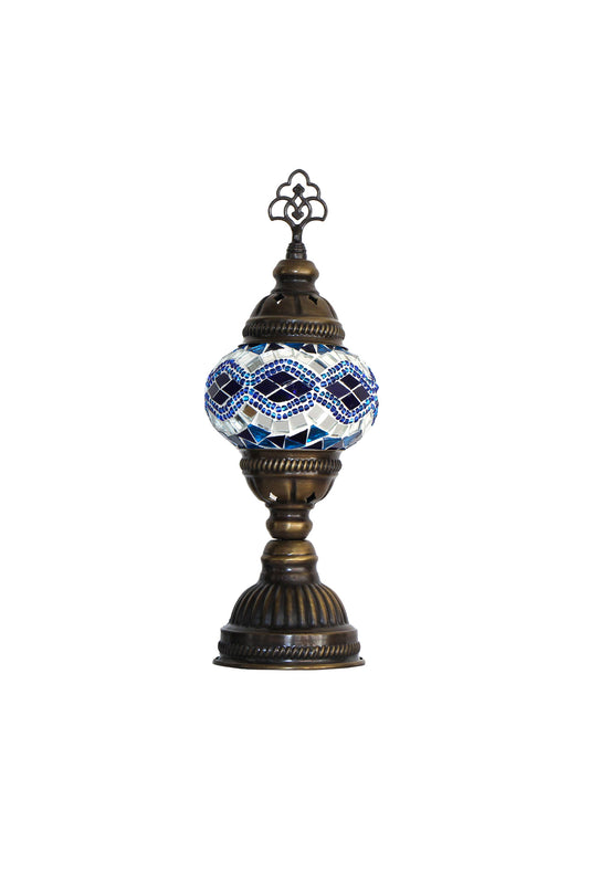 Lámpara turca de mesa XS Beads Azul + ampolleta