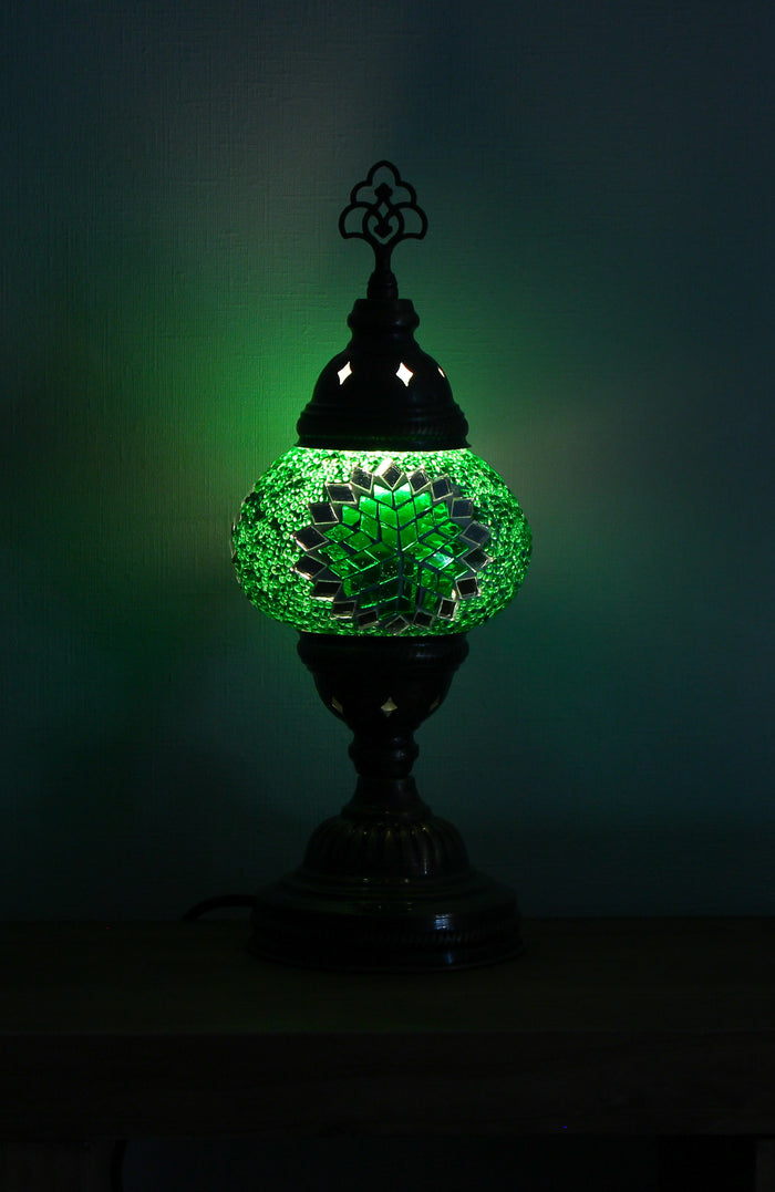Lámpara turca de mesa S Yildiz verde