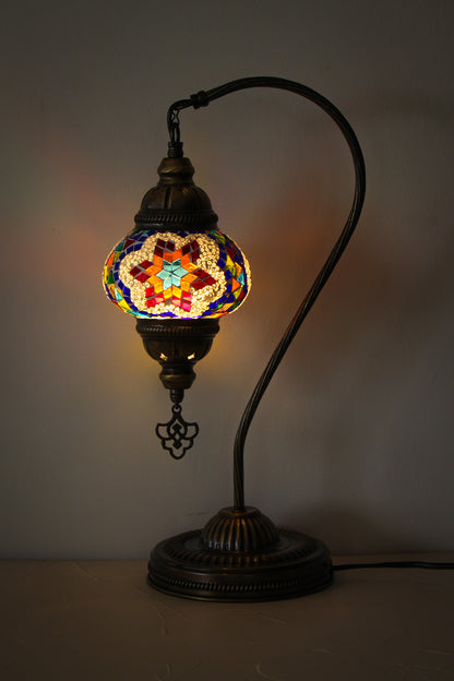 Lámpara turca cisne S prisma multicolor + ampolleta