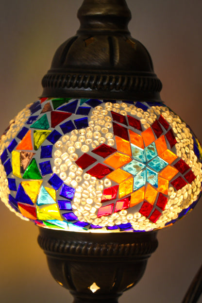 Lámpara turca Luna de mesa multicolor + ampolleta