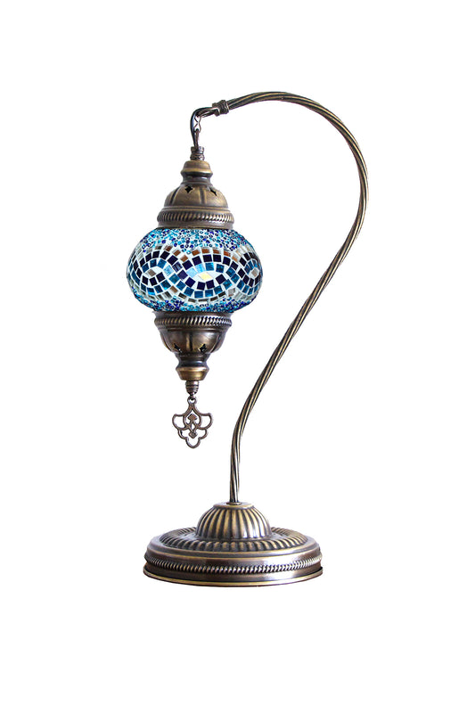 Lámpara turca cisne S Serit azul + ampolleta