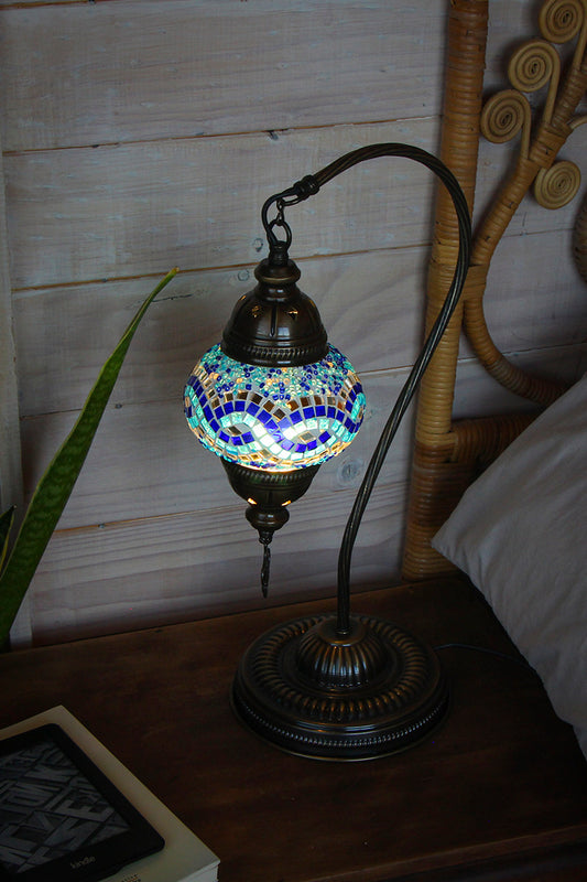 Lámpara turca cisne S Serit azul + ampolleta