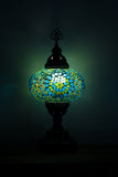Lámpara turca de mesa M estrella turquesa