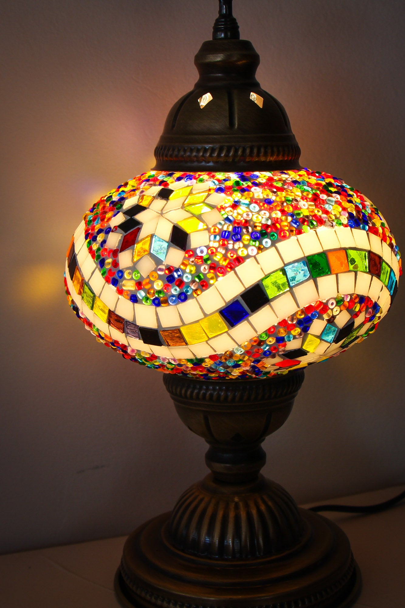 Lámpara turca de mesa M Galaxia mix + ampolleta