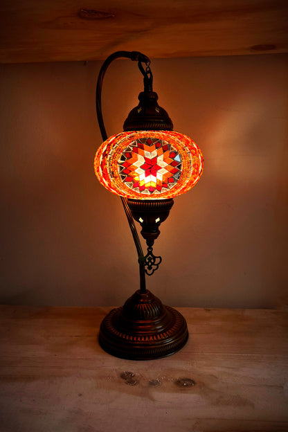 Lámpara turca cisne M Medalla Naranja + ampolleta