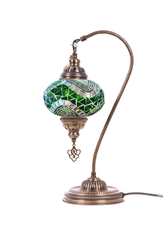 Lámpara turca cisne M Mármara verde + ampolleta