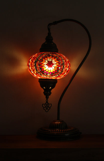 Lámpara turca cisne M Medalla Naranja + ampolleta