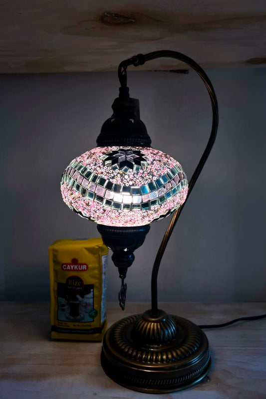 Pack Lámpara cisne M morada + Té turco + Ampolleta