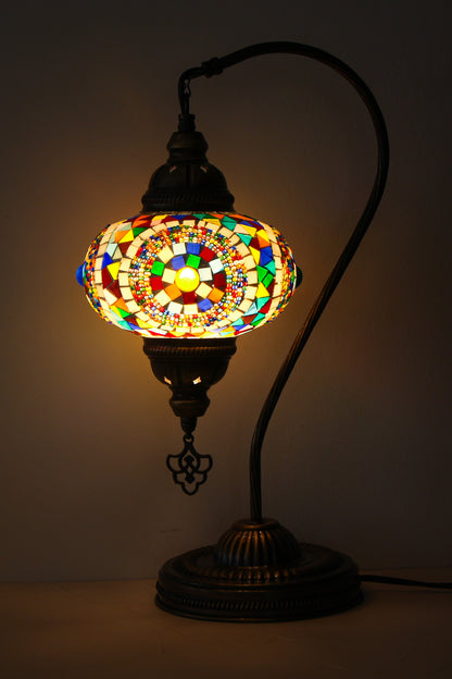 Lámpara turca cisne M Portal multicolor + ampolleta